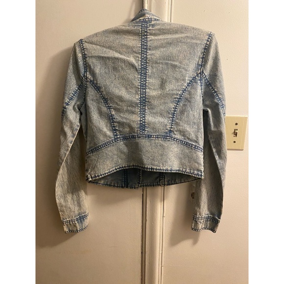 Light Denim Moto Jacket - Picture 2 of 4